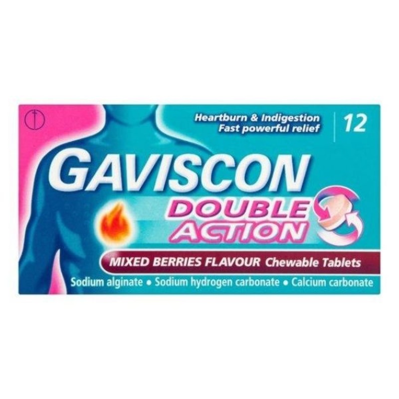 Gaviscon – Double Action Mixed Berries 12 tabs