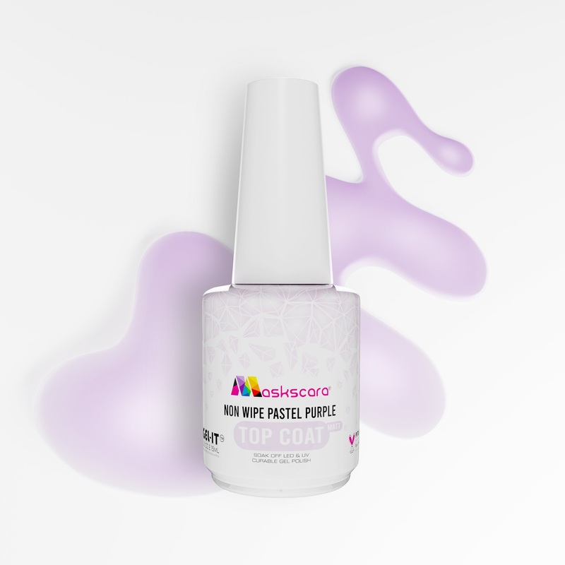 Non-Wipe Pastel Topcoat – Purple – 15ml