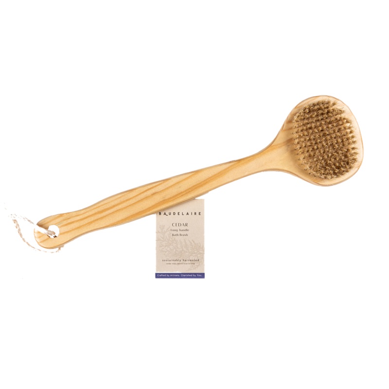 Cedar Long-Handle Bath Brush
