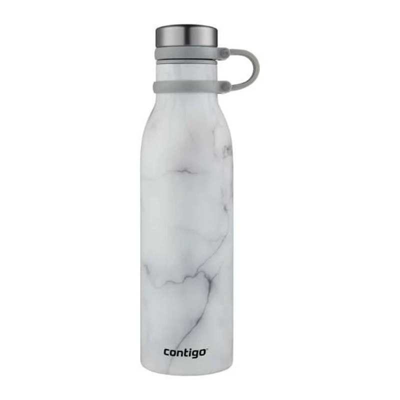 Contigo Autoseal Matterhorne Couture Vacuum Insulated Stainless Steel Bottle 590 ml, White Marble