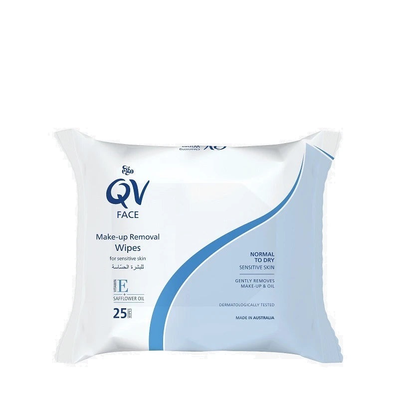 QV Face Make Up Removal Wipes For Normal To Dry Sensitive Skin 25 Wipes