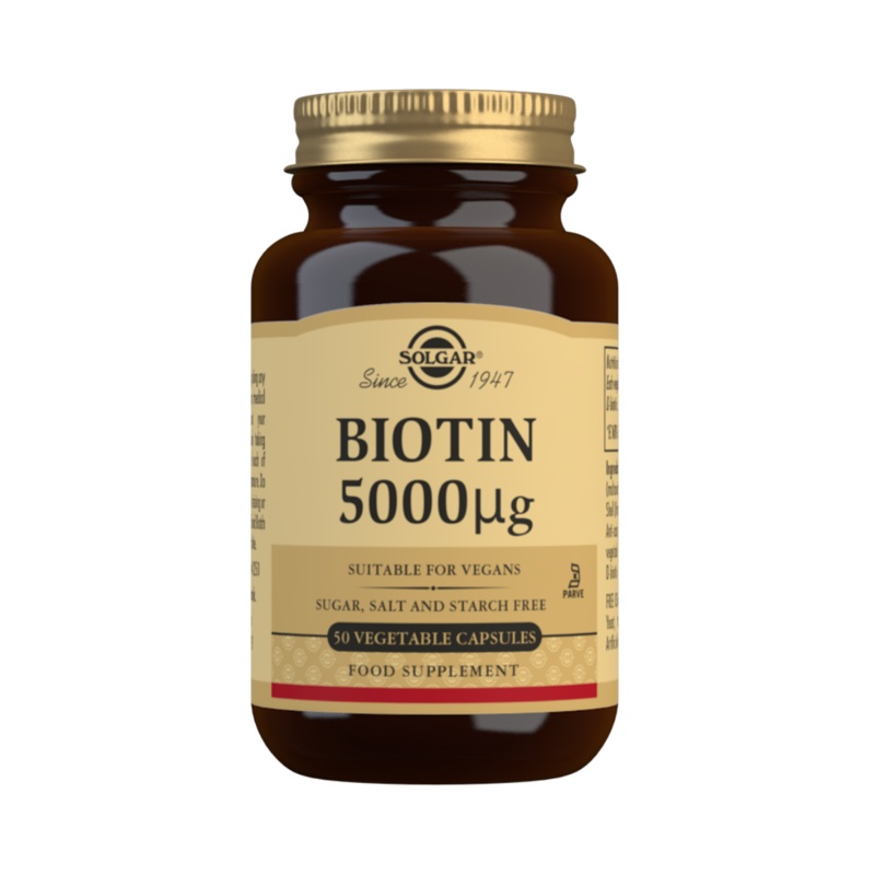 Solgar – Biotin 5000 mcg 50 Vegetable Capsules