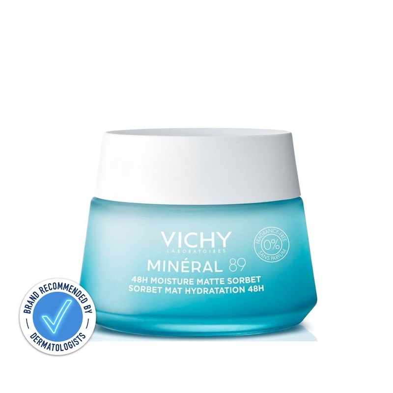 VICHY Minral 89 48H Moisture Matte Sorbet Non-Greasy – Fragrance Free Combination/Oily Skin 50ml