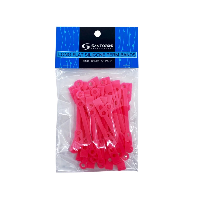 SANTORINI Flat Silicon Perm Bands   50 Pack  |  85mm, Various Colours