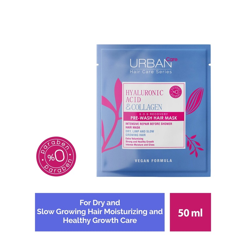 Urban Care Hyaluronic Acid & Collagen S.O.S Recovery Pre-Hair Mask 50 Ml