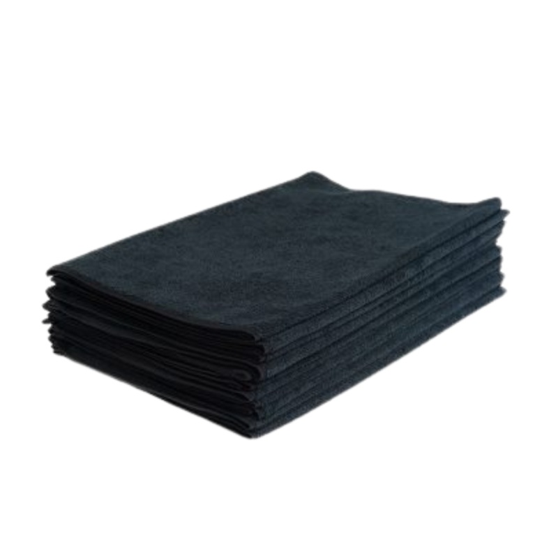 GLIDE BLACK ROUNDED TOWEL – 6 PACK