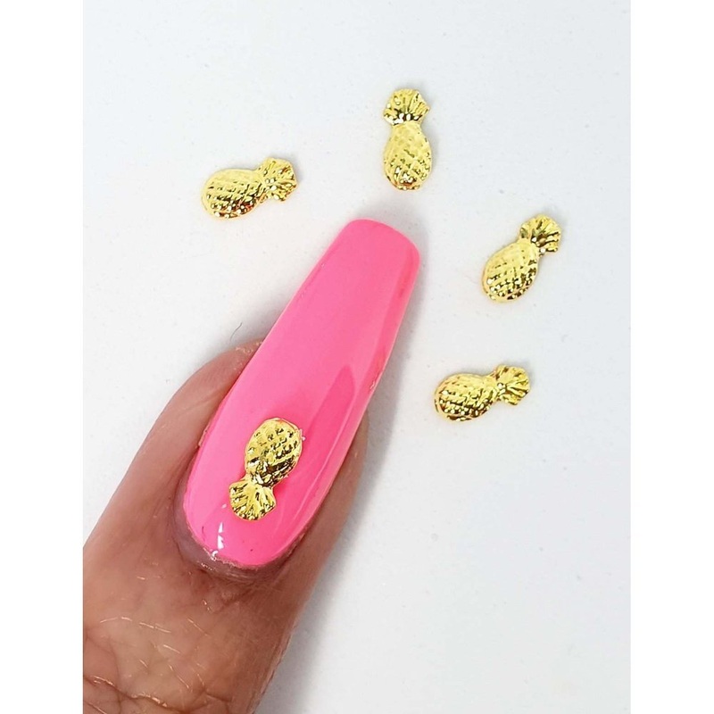 Small Gold Pineapple Gems (5 Pcs)