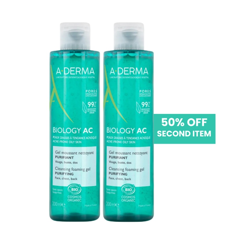 Aderma – Biology AC Foaming Gel Duo Pack ( -50% Off Second Item )
