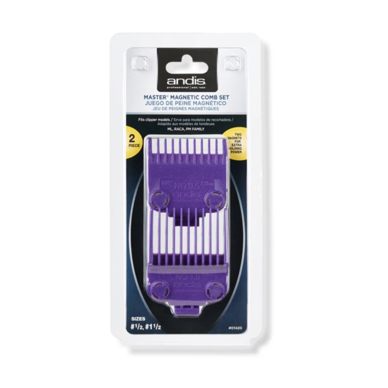 ANDIS MASTER MAGNETIC COMB SET (2 PIECE #0.5 – #1.5)