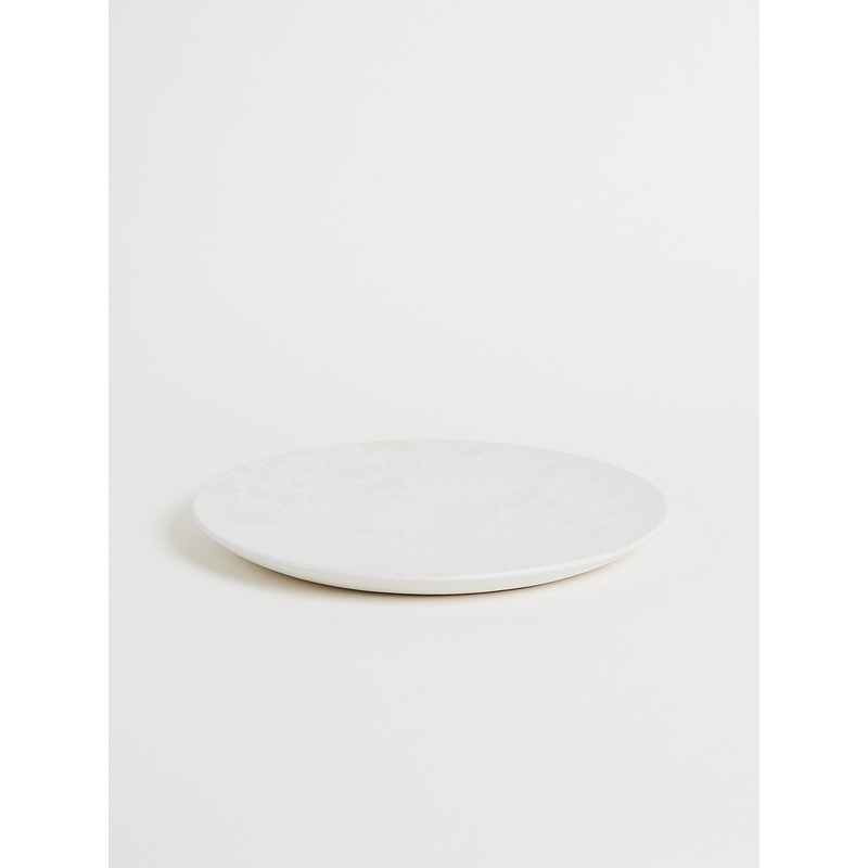 Large Flat Plate Shape #6 in Ivory White