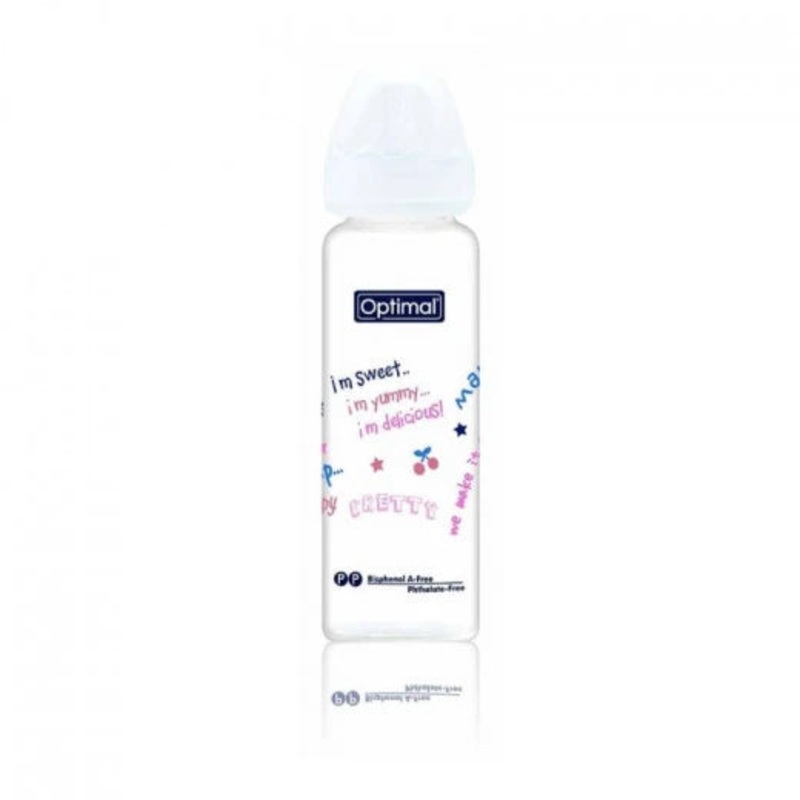 Optimal Glass Feeding Bottle 240Ml Colored Blue ‘Pink ‘White