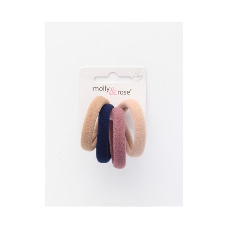 Molly & Rose Item 7708 Jersey elastics – Assorted – 8mm thick – Card of 4