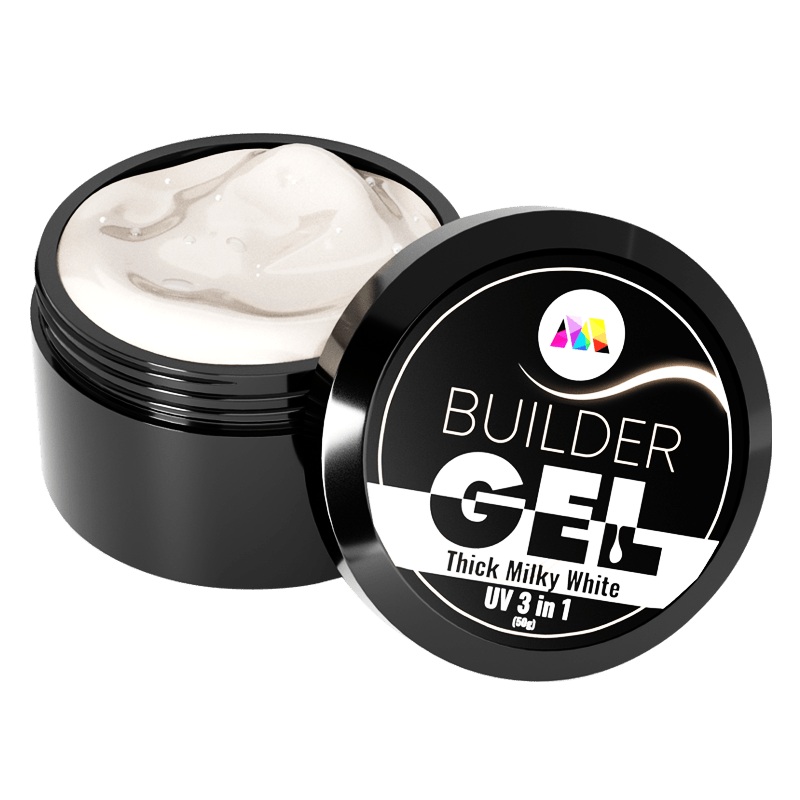 Thick Milky White UV Builder Gel – 5g