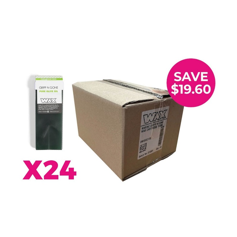 Wax_inc Gripp N Gone Pure Olive Oil Cartridge 100ml – Box Of 24 Units