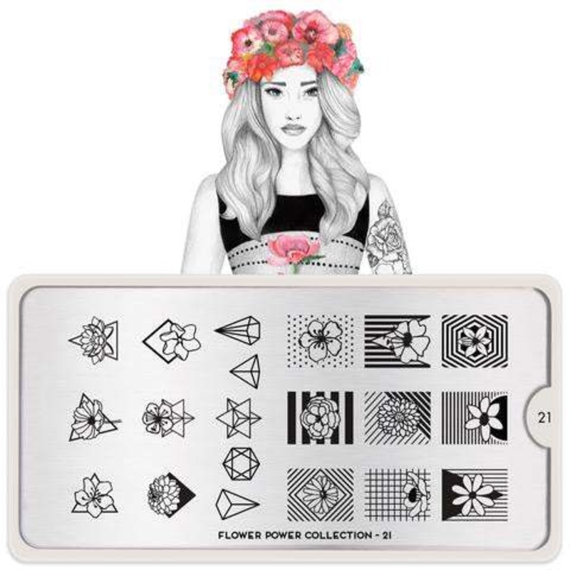 Moyou London Stamping Plate – Flower Power 21