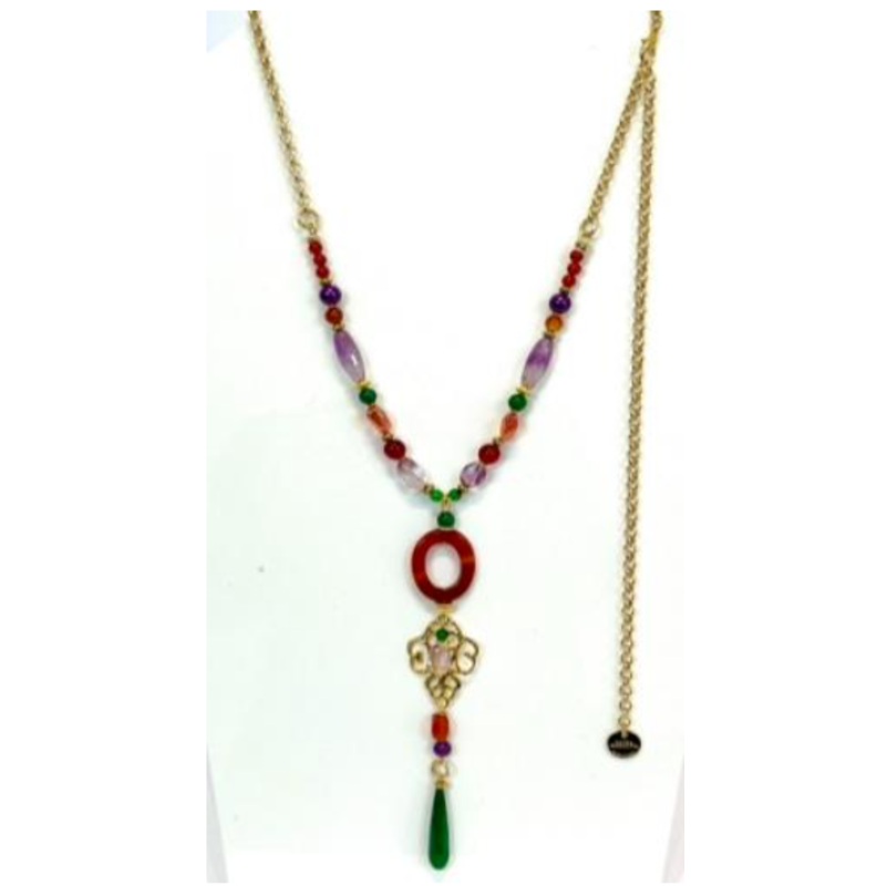 Agate Ring Pendant Necklace