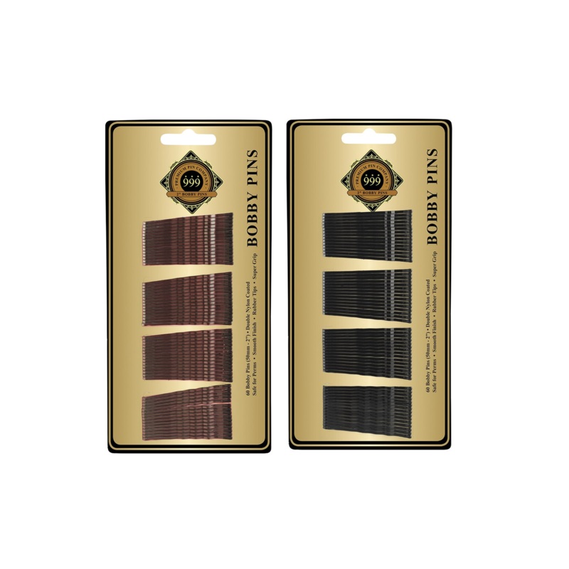 DATELINE PROFESSIONAL 999 Bobby Pins  2″ Card Of 60  |  Various Colours