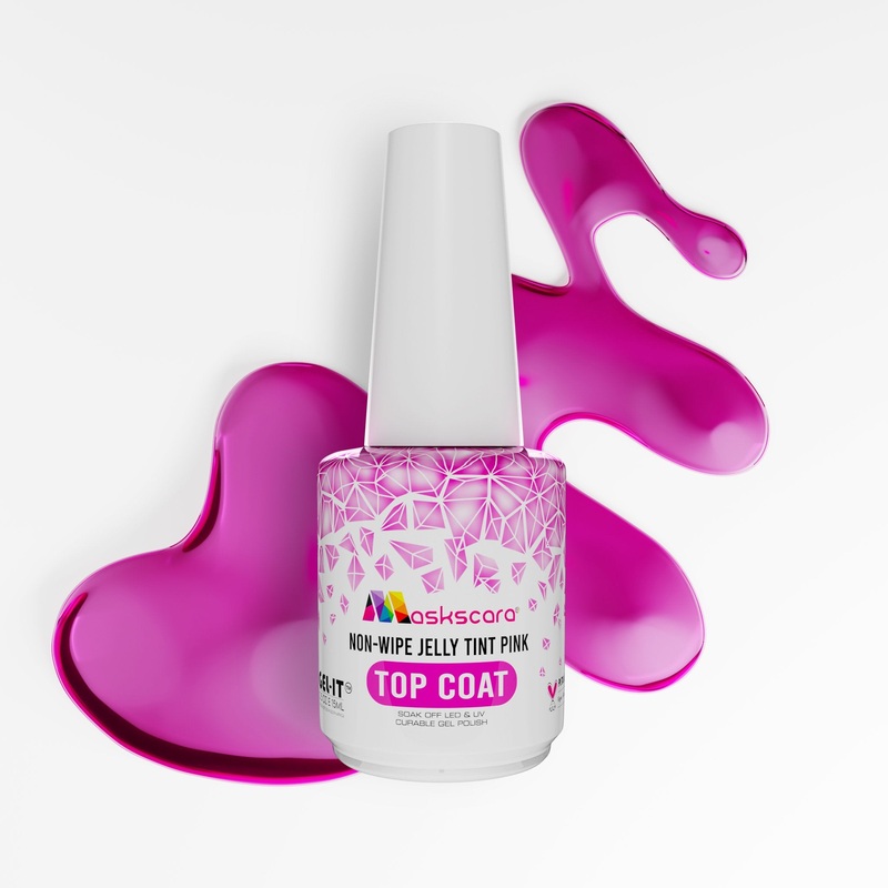 Non Wipe Top Coat – Pink Jelly Tint – 15ml