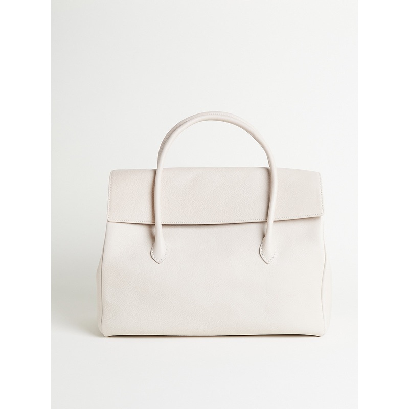 Stitch Flap Bag M in Vintage White