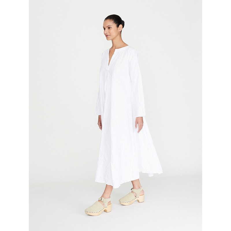 Abito Dress Spicchi Mezza Luna Lavato in White