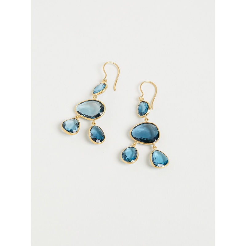Baby Urchin Earring in 18k Gold with London Blue Topaz