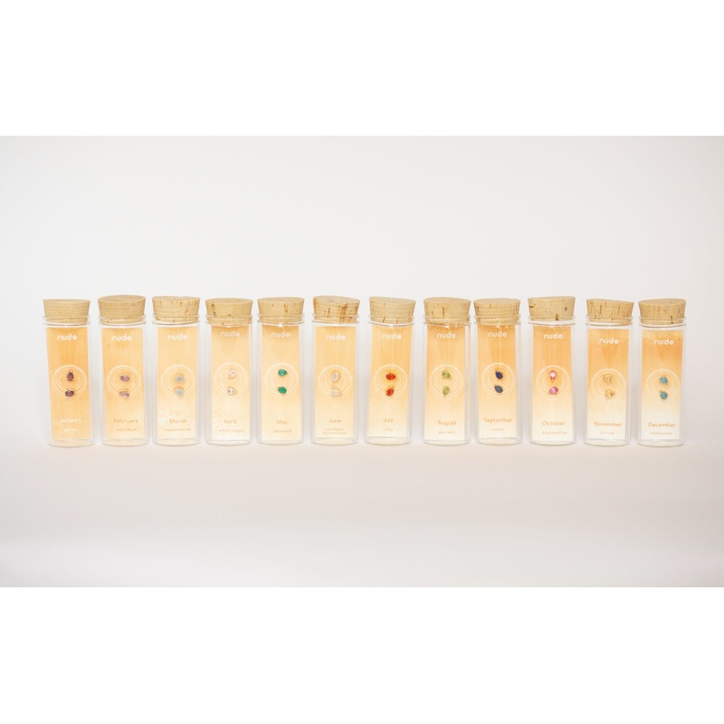 Birthstone Teardrop Studs in a Bottle