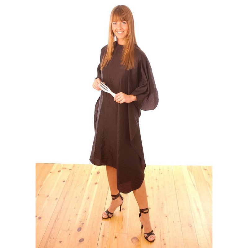 BLACK NYLON ‘ECONOMY GOWN Black Gown with Cling-Fastening.
