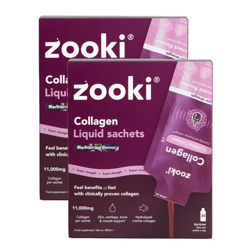 Zooki Collagen Super Strength Blackcurrant Duo Bundle 60 Sachets