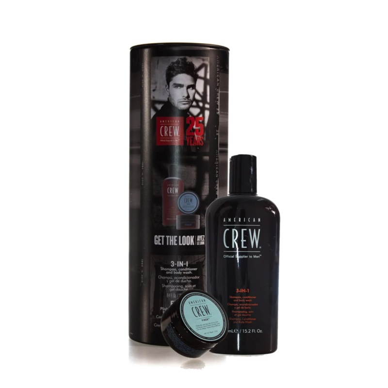 AMERICAN CREW GET THE LOOK 3-IN-1 AND FIBER GIFT SET