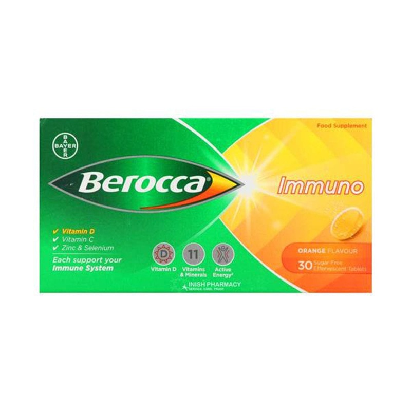 Berocca Immuno Effervescent Tablets Orange Flavour