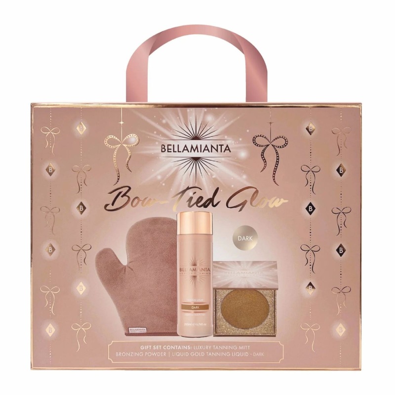 Bellamianta Bow-Tied Glow 3 Piece Set – Dark (liquid gold)