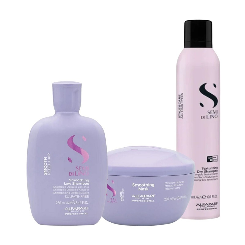 Millies Exclusive Alfaparf Semi Di Lino Smoothing Trio with Complimentary Texturizing Dry Shampoo