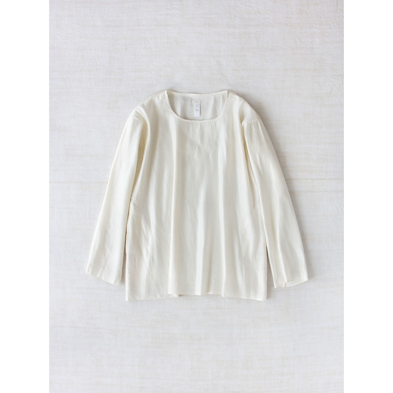 New Tunisian Top with Hand-Stitching in Rice