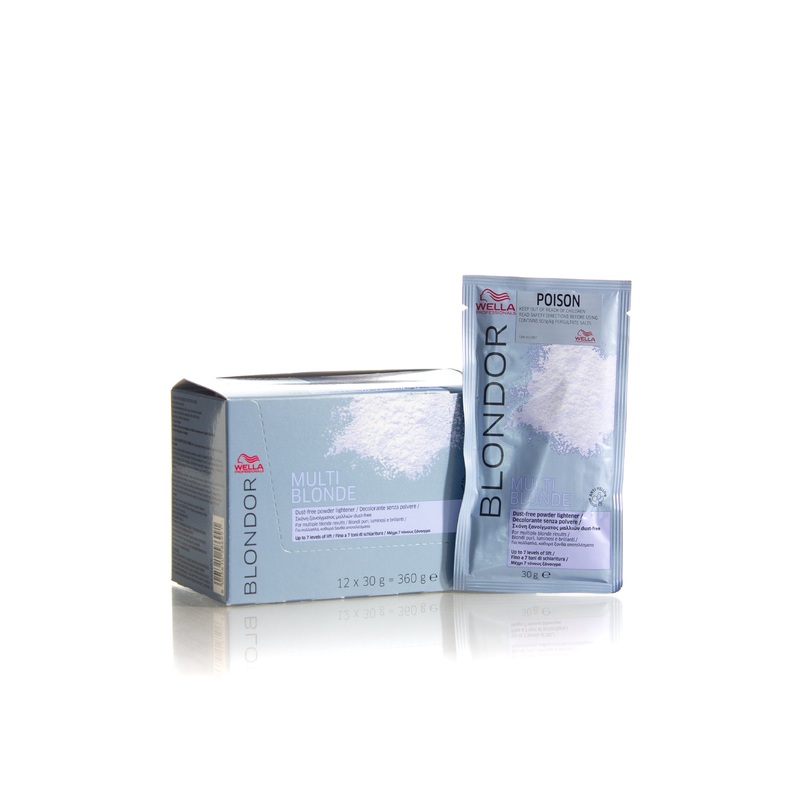 WELLA BLONDOR MULTI BLONDE DUST-FREE POWDER LIGHTENER SACHETS 12 X 30G