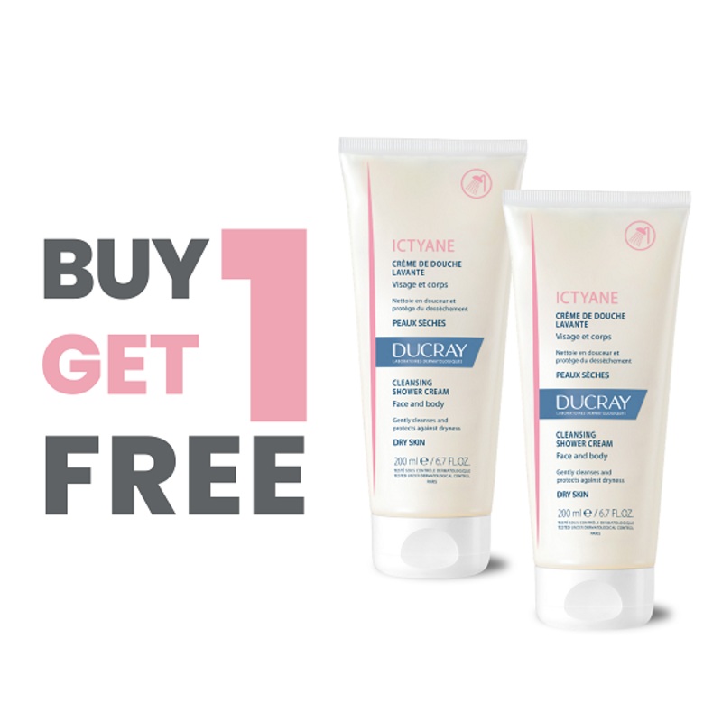 Ducray – Ictyane Anti-Dryness Cleansing Cream Buy 1 Get 1 Free