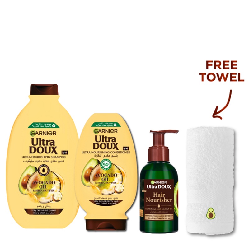 Ultra Doux – Avocado & Shea Butter Shampoo, Conditioner & Scalp Oil Bundle