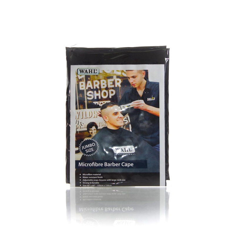 WAHL MICRO FIBER & WATER RESISTANT BARBER CAPE JUMBO BLACK