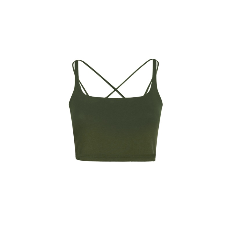 Cropped Straight Neck Top