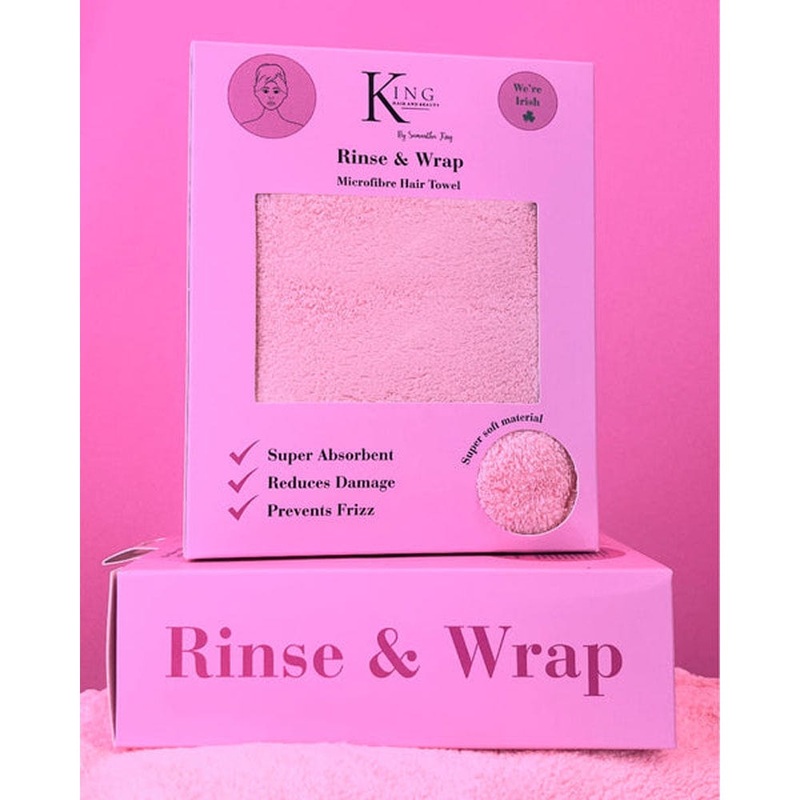 King Hair & Beauty Rinse & Wrap Microfibre Hair Towel