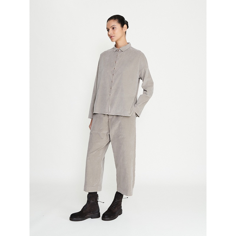 Wide & Short Trousers V in Marron Glace