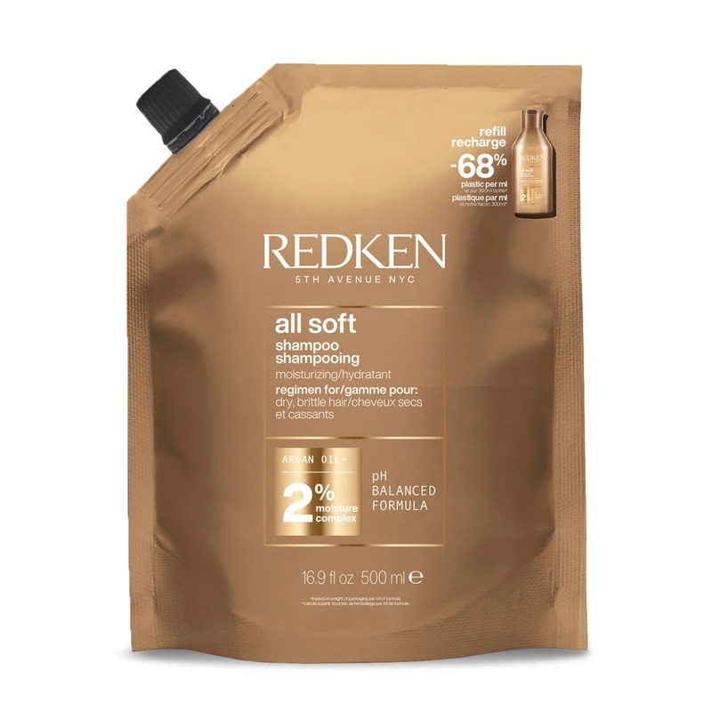 Redken All Soft Shampoo Refill Pouch 500ml