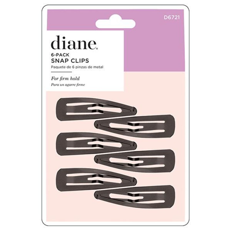 Diane — Snap Clips Black – 6/pack