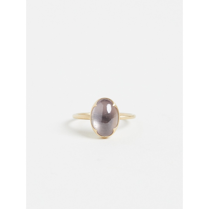 4.75ct Oval Pink Sapphire Ring in 18k Yellow Gold