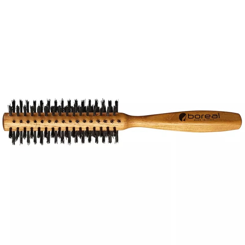 Boreal Medium Wood Roller Hair Brush -Pure Bristle