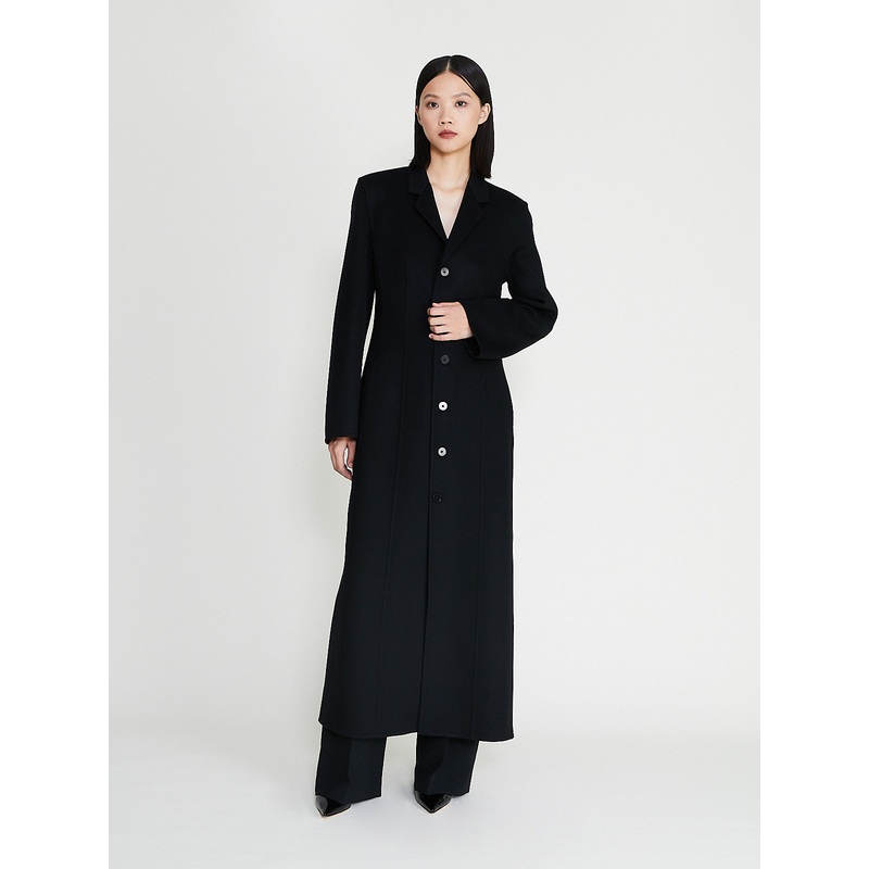 Camille Moulded Coat in Black