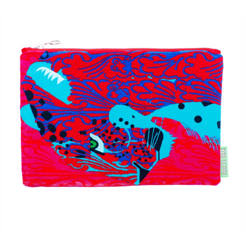 Corita Rose Clutch Panther Head – Pink