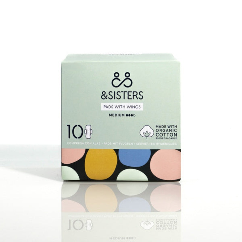 &Sisters – 10 Medium Pads With Wings