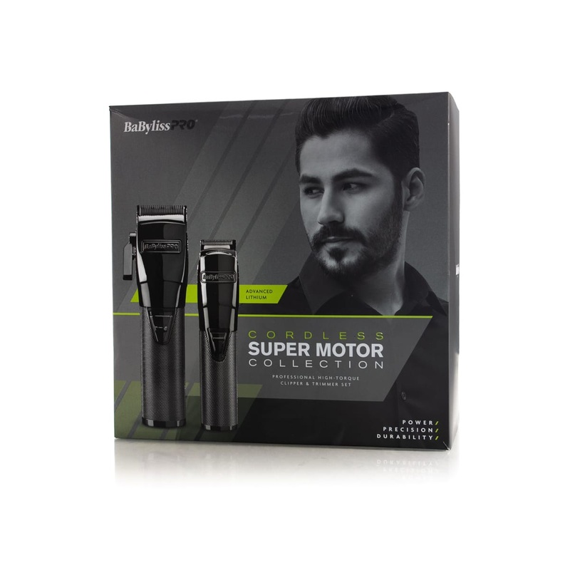 BABYLISS PRO CORDLESS SUPER MOTOR COLLECTION HIGH-TORQUE CLIPPER AND TRIMMER SET