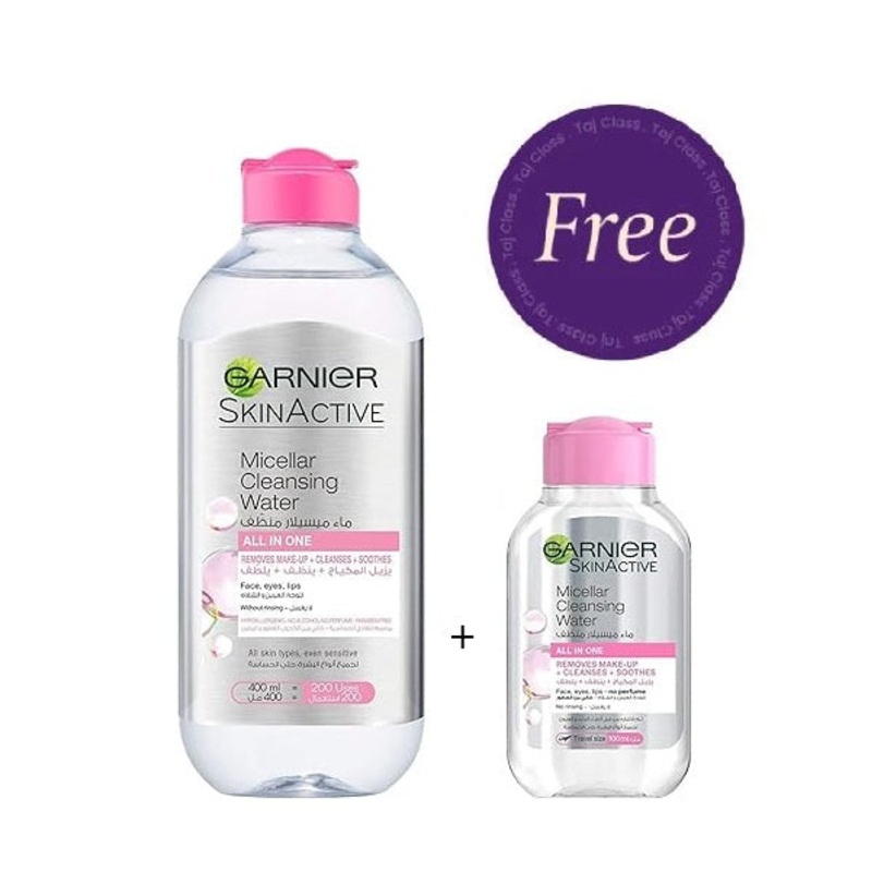 Garnier Micellar Cleansing Water Makeup Remover 400ml + 100ml Free