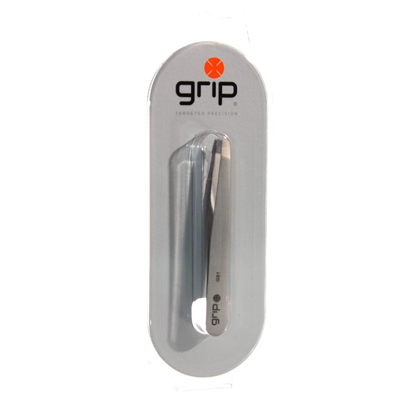 GRIP GS1 SLANTED STAINLESS STEEL TWEEZERS